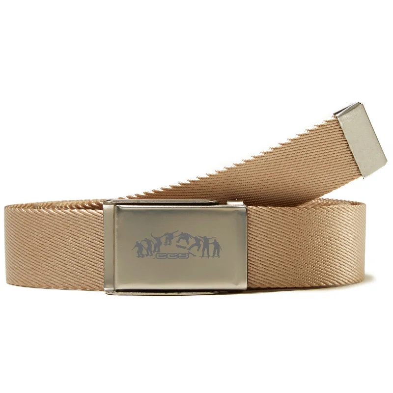 CCS Silver Kickflip Buckle Belt - Tan