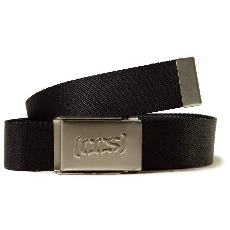 CCS Silver Logo Buckle Belt - Black