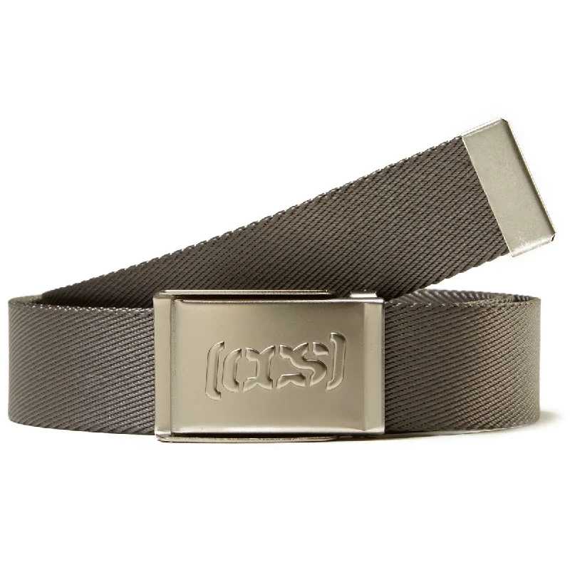 CCS Silver Logo Buckle Belt - Grey