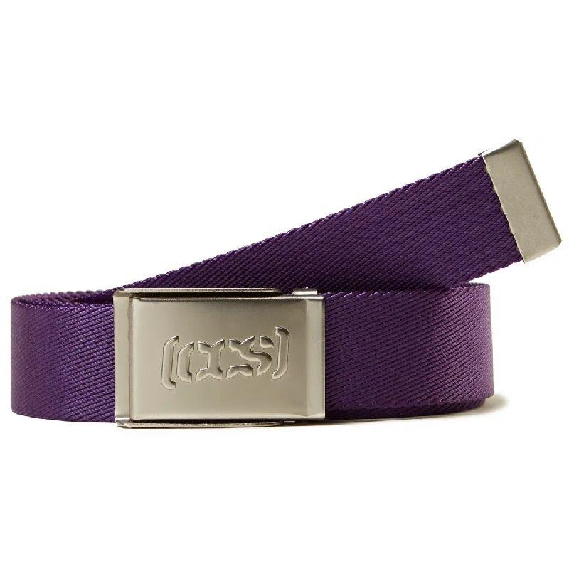 CCS Silver Logo Buckle Belt - Purple