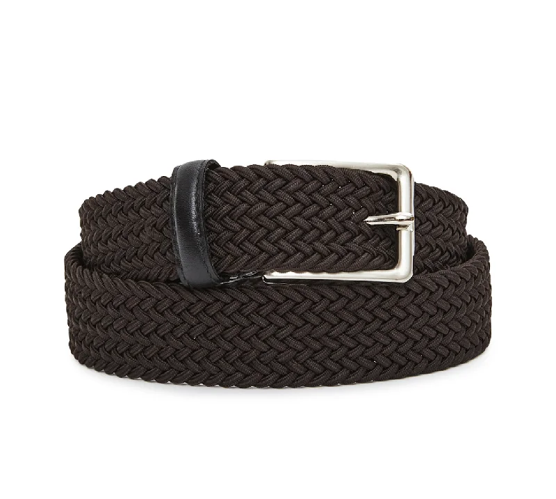 Chocolate Brown Fine Webbing Belt