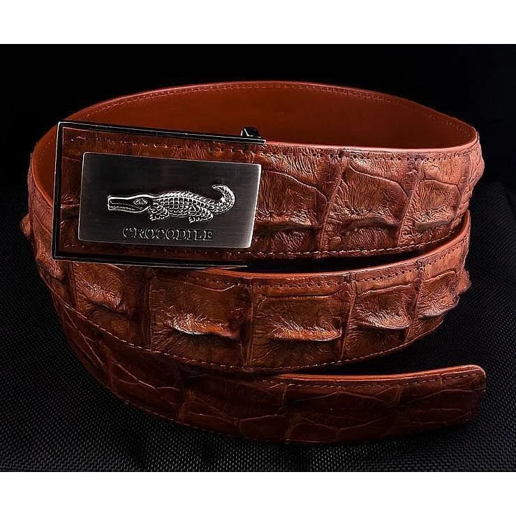 Cognac Crocodile Belts