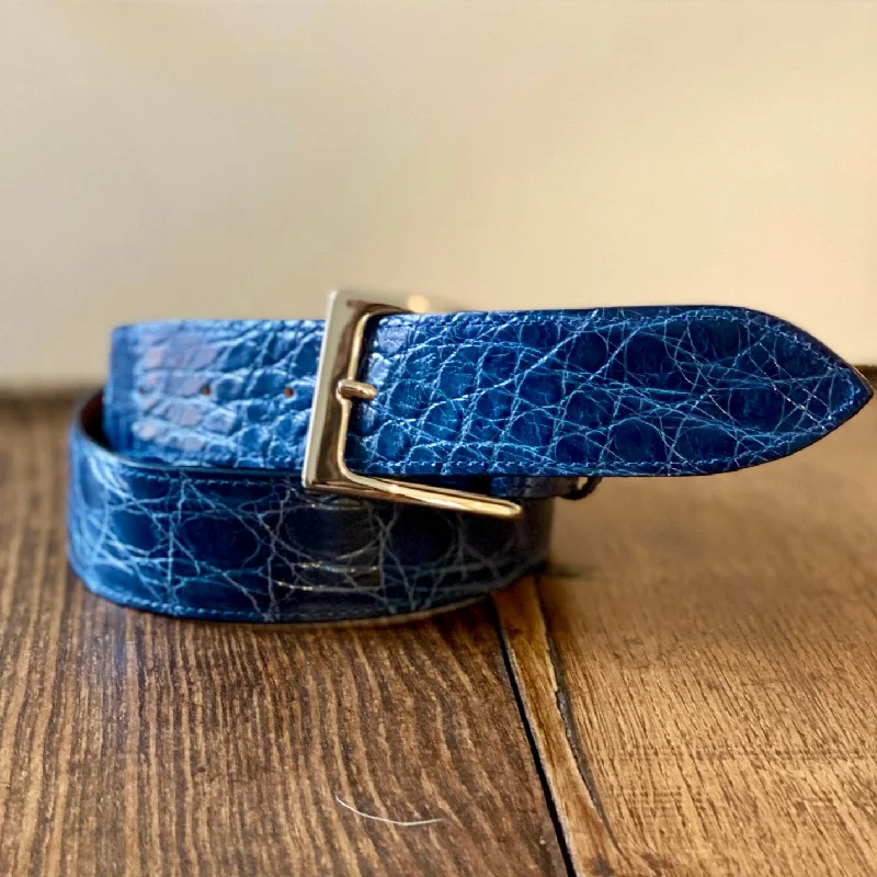 Full Skin Belt, Navy Glazed