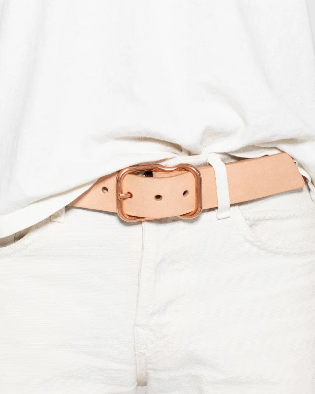 112 Signature Leather Belt - Natural Veg Tan - Copper