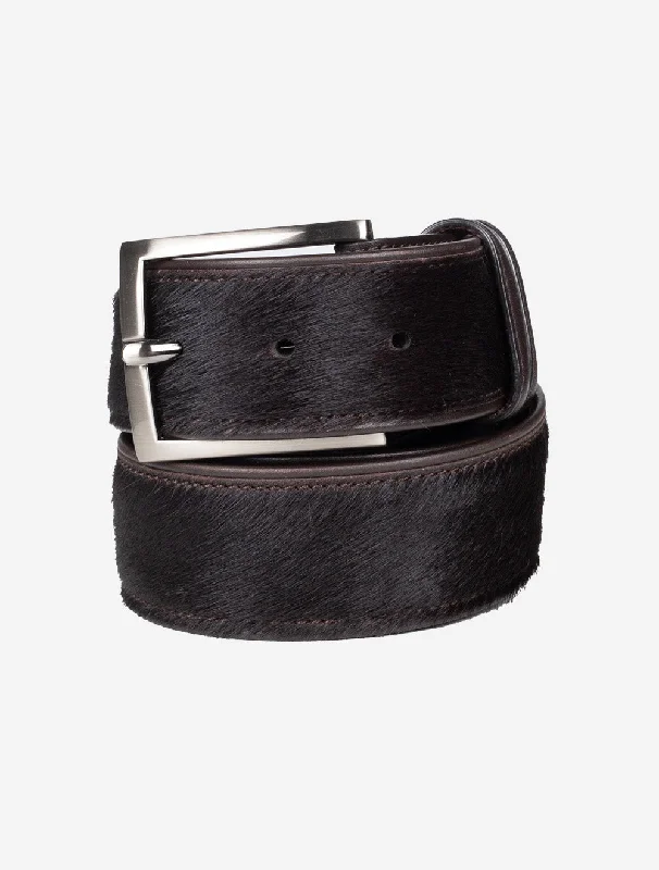 Pony Hair Belt Chocolate