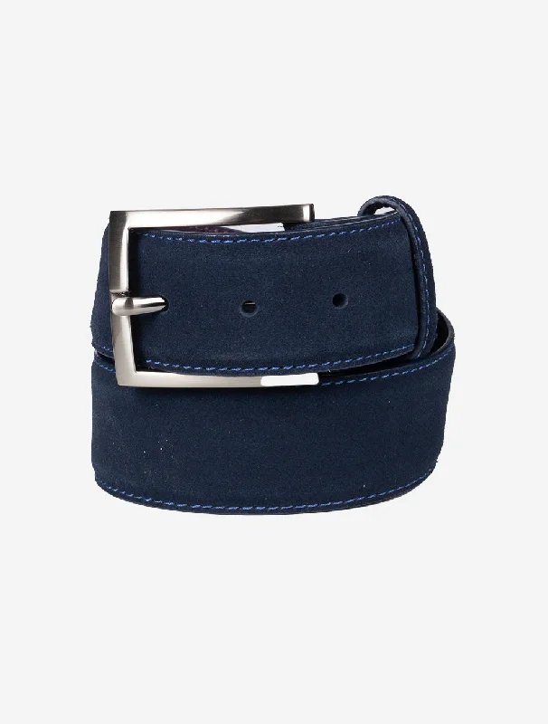 Suede Belt Navy