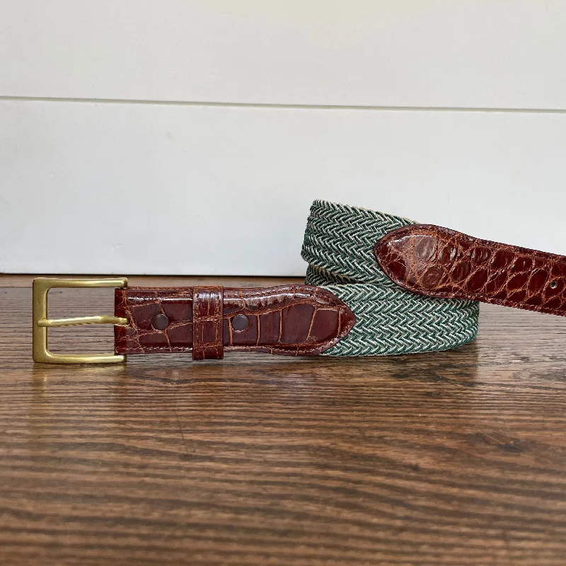 The Stretch Belt, Green & White