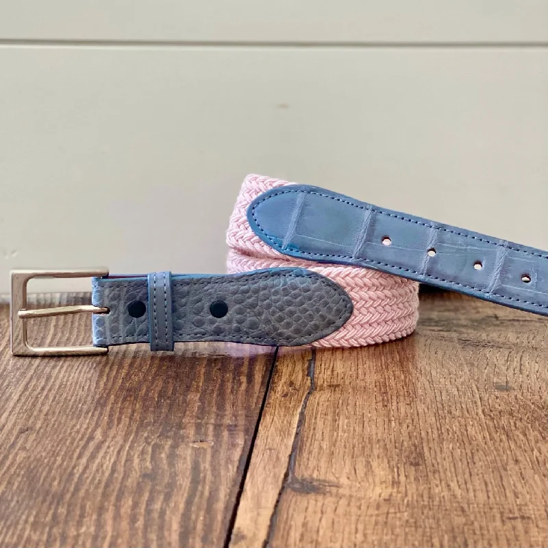 The Stretch Belt, Pink & White