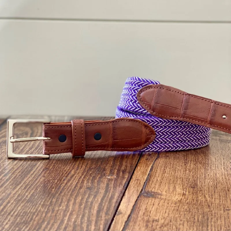 The Stretch Belt, Purple & White