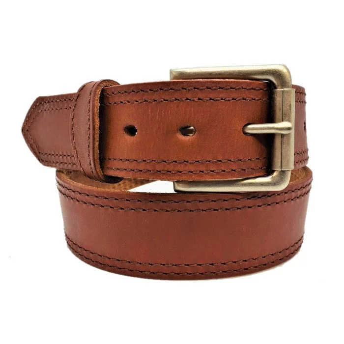 Gingerich Belts Hot Dipped Tan Double Stitched Style 8018-38