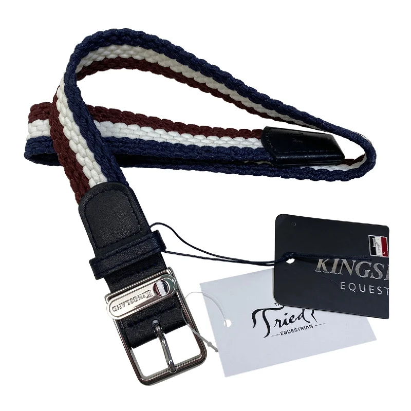 Kingsland 'Brinley' Belt in Navy/White/Burgundy - Children's Small