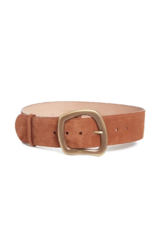 Large Simone Belt in Brown Suede