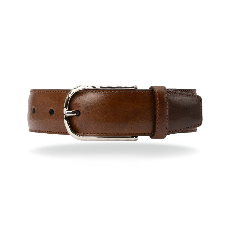 Leather Belt -Caramel Brown  Calf