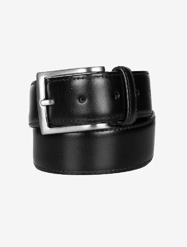 Leather Nickel Buckle 208 Black