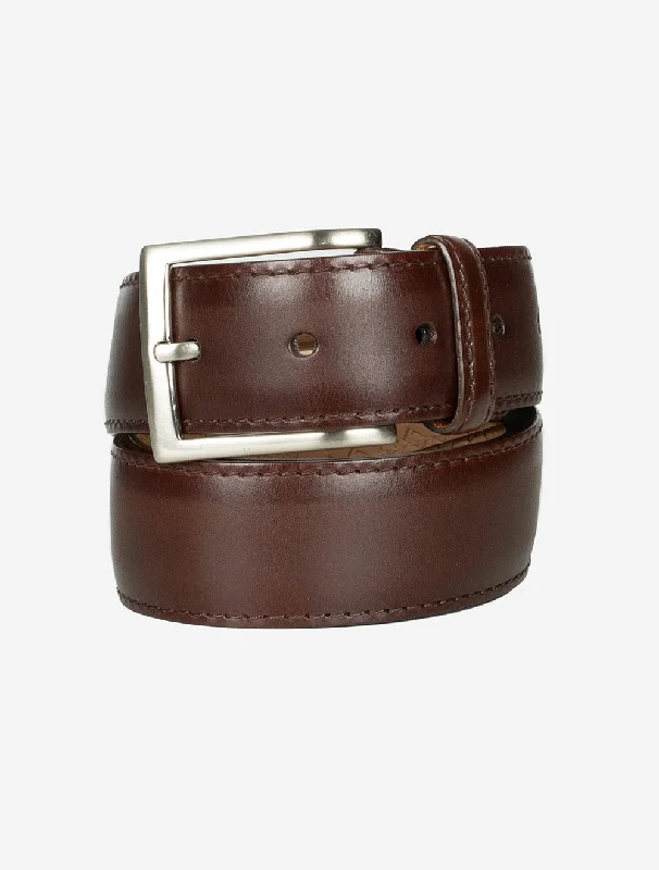 Leather Nickel Buckle 208 Dark Brown