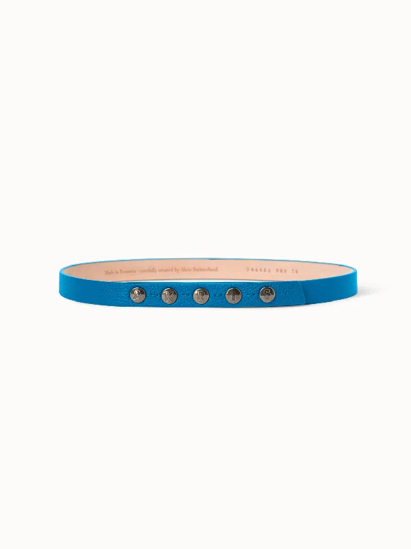 Logo Press Studs Fine Leather Belt