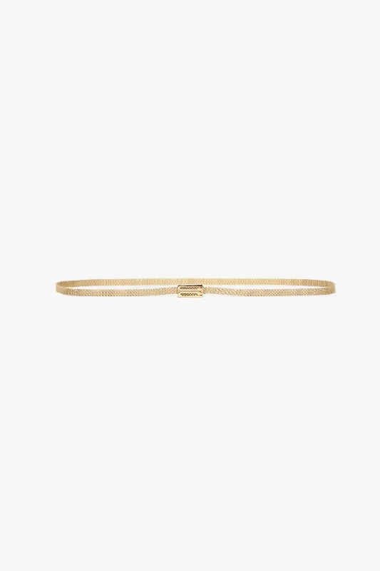 Brass Micro Frame Belt In Light Gold