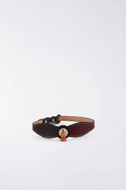 MIXED CORRELLON BELT BROWN AND BURGUNDY