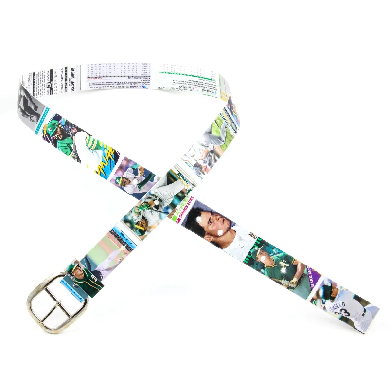 Oakland Athletics Baseball Card Belt