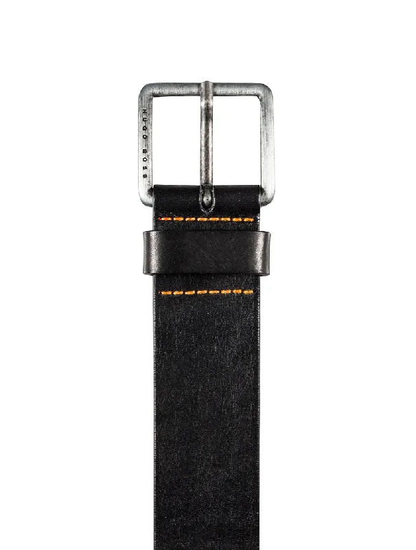 Orange Stitch Belt Black