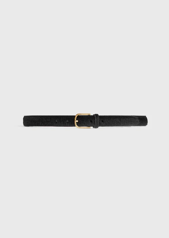 Pony hair belt black