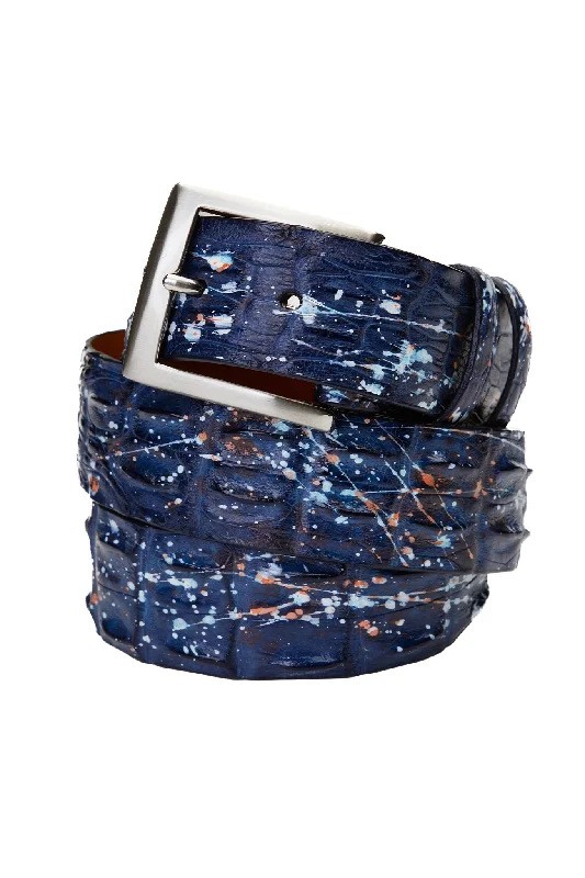 Saltwater Croc Paint Splatter Belt