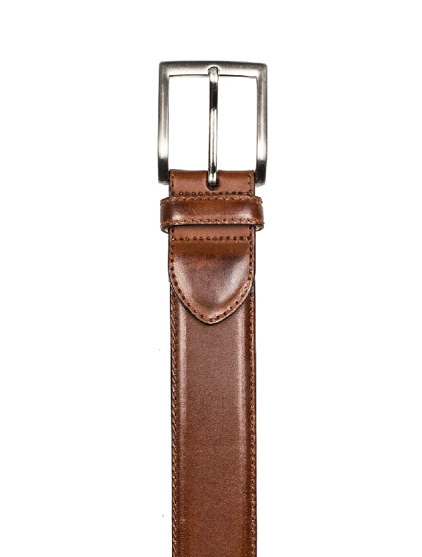 Smooth Leather Belt Brown