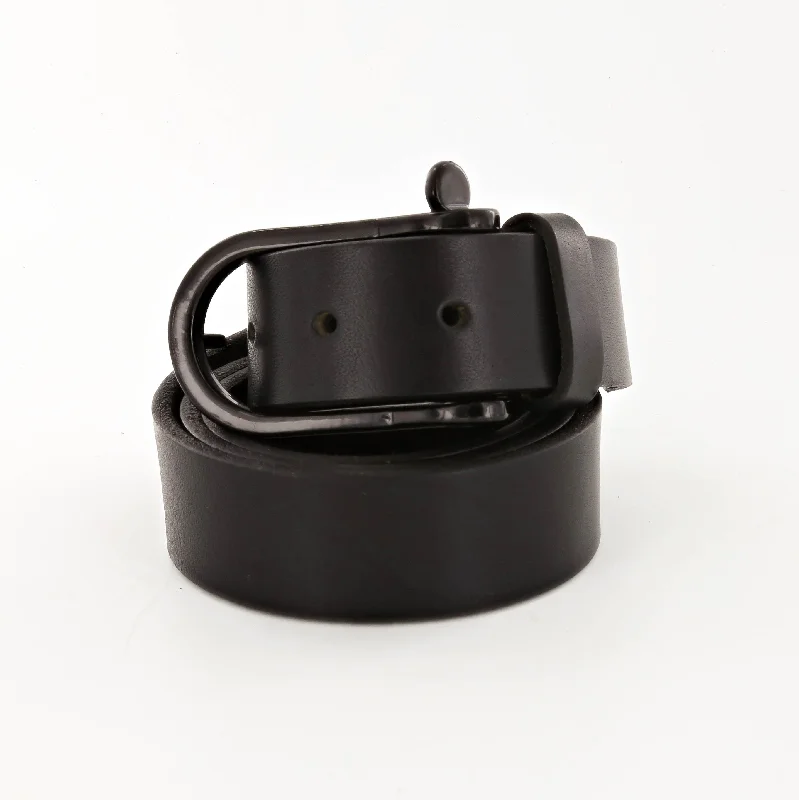 Standard Black Leather Belt with Shackle