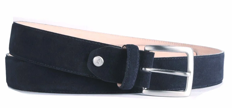 Suede Belt Navy Blue