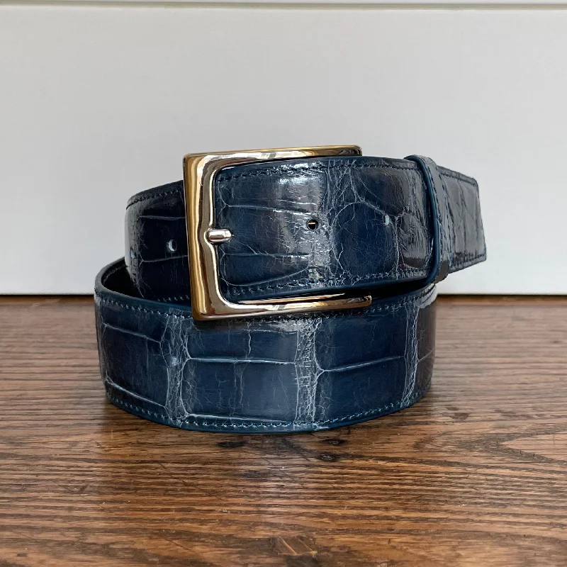 Full Skin Belt, Denim Glazed