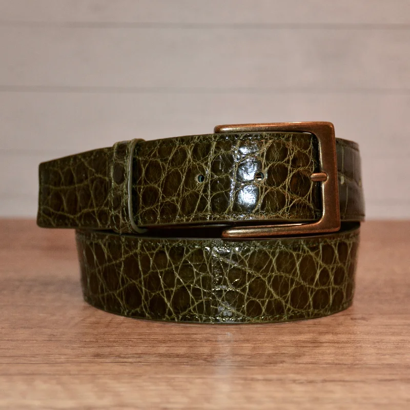 Full Skin Belt, Olive Glazed