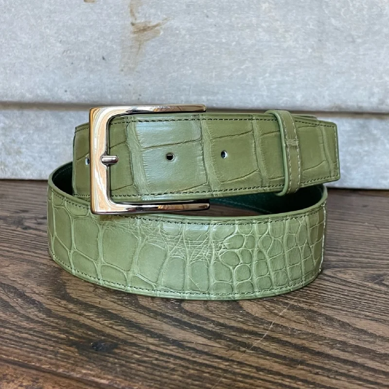 Full Skin Belt, Kiwi Matte Alligator