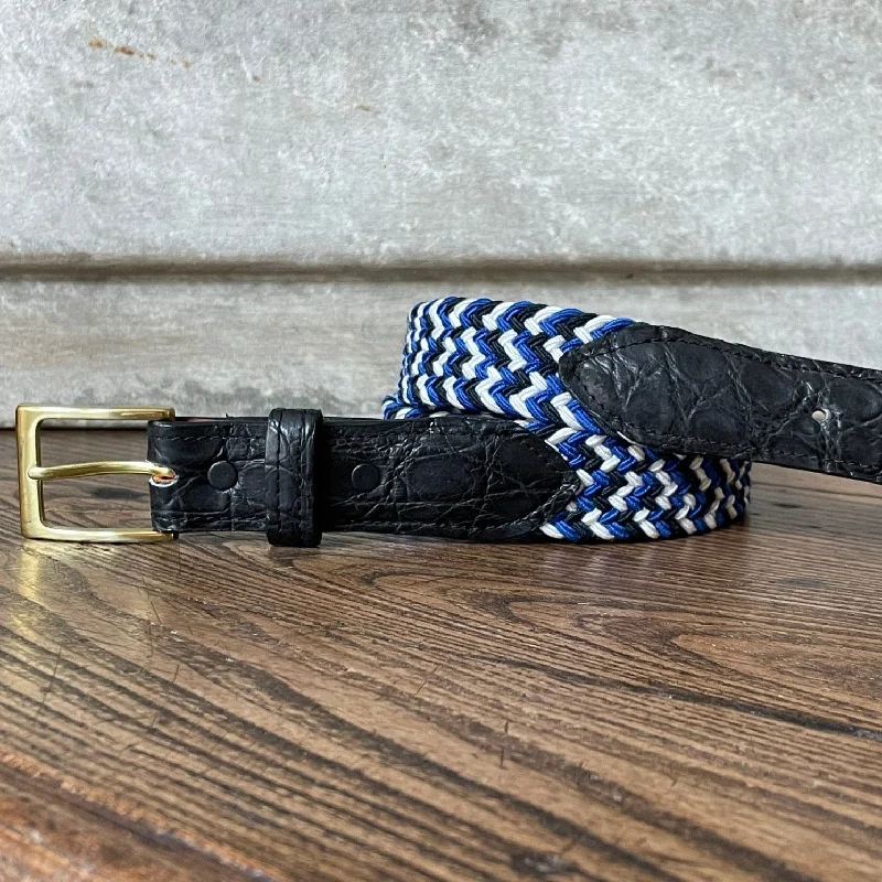 The Stretch Belt, Royal Blue, Black, & White