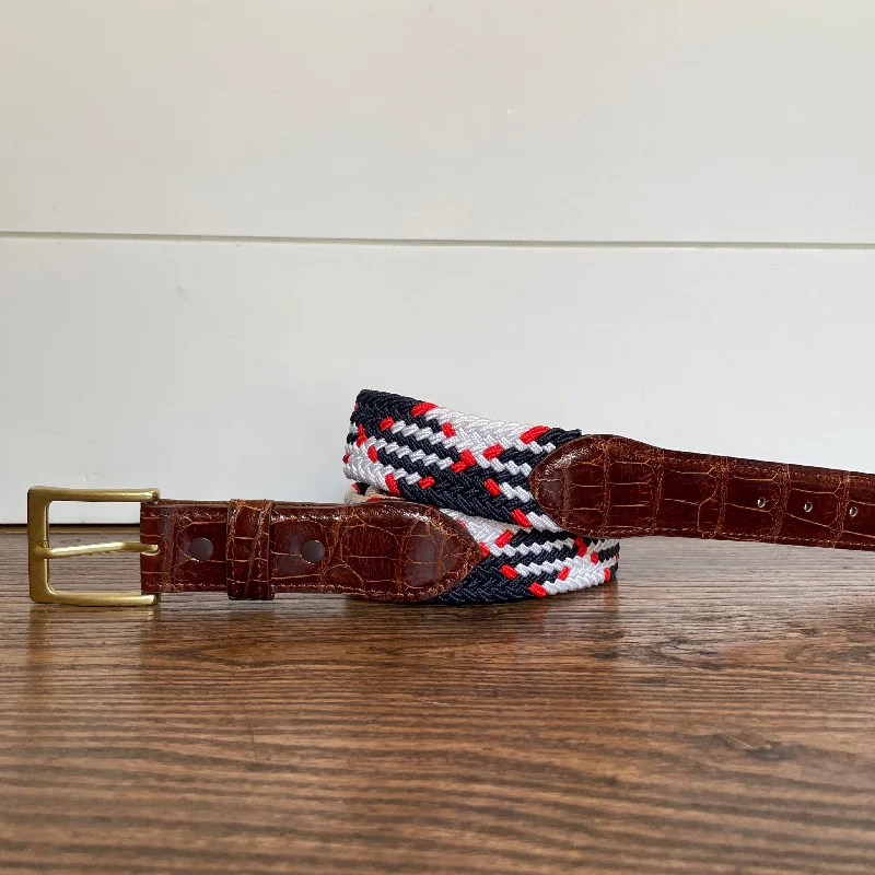 The Stretch Belt, Red White and Navy