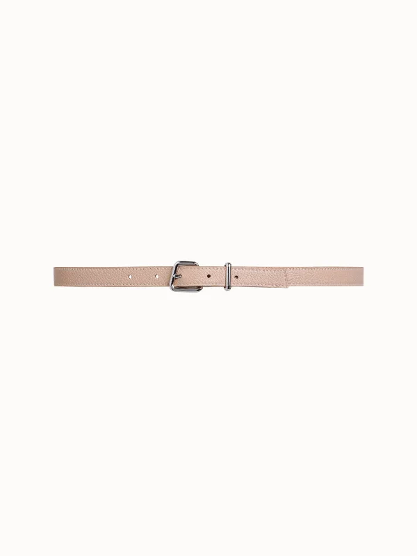 Thin Leather Trapezoid Buckle Belt