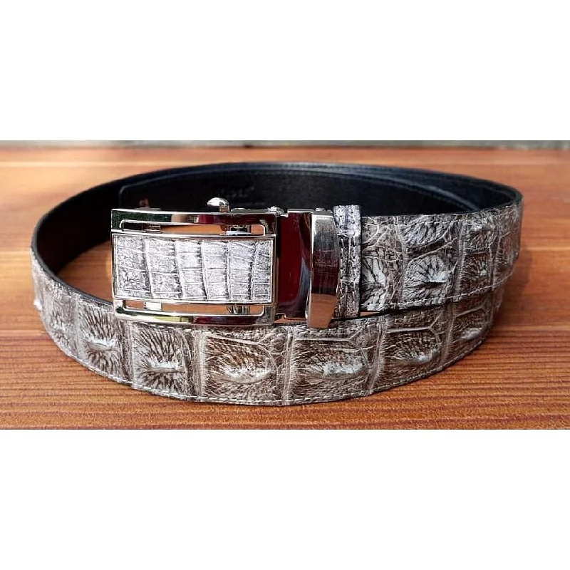 Vintage Grey Genuine Crocodile Belt