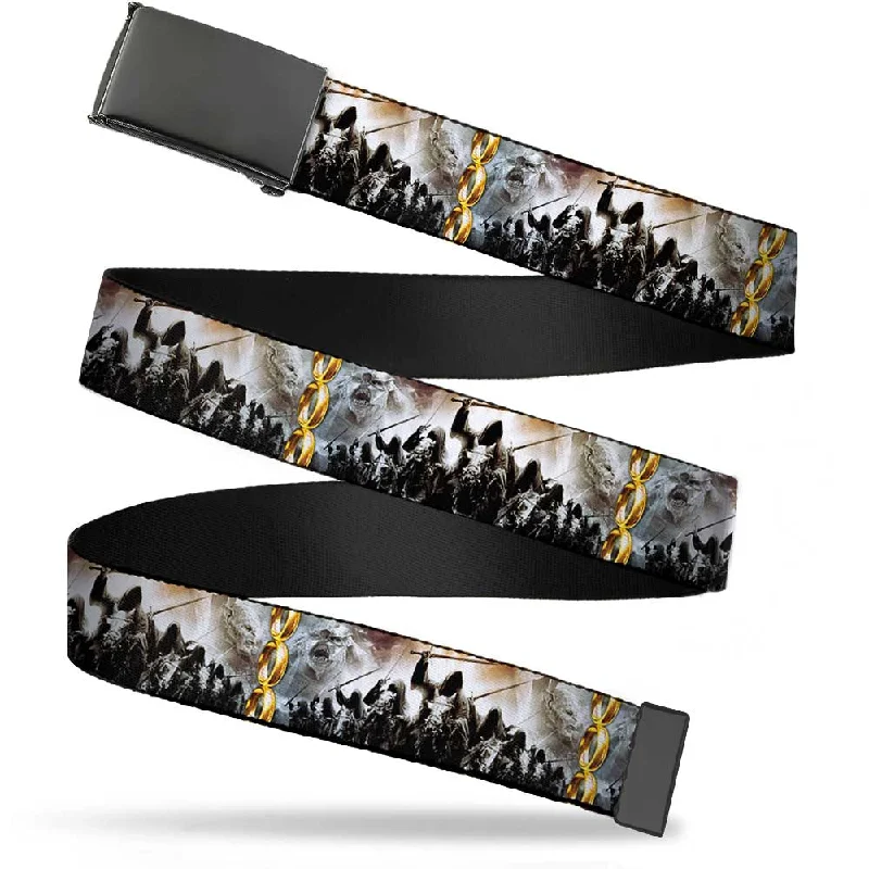 Web Belt Blank Black Buckle - 9-Ringwraiths Attack/3-Rings/Orcs Webbing