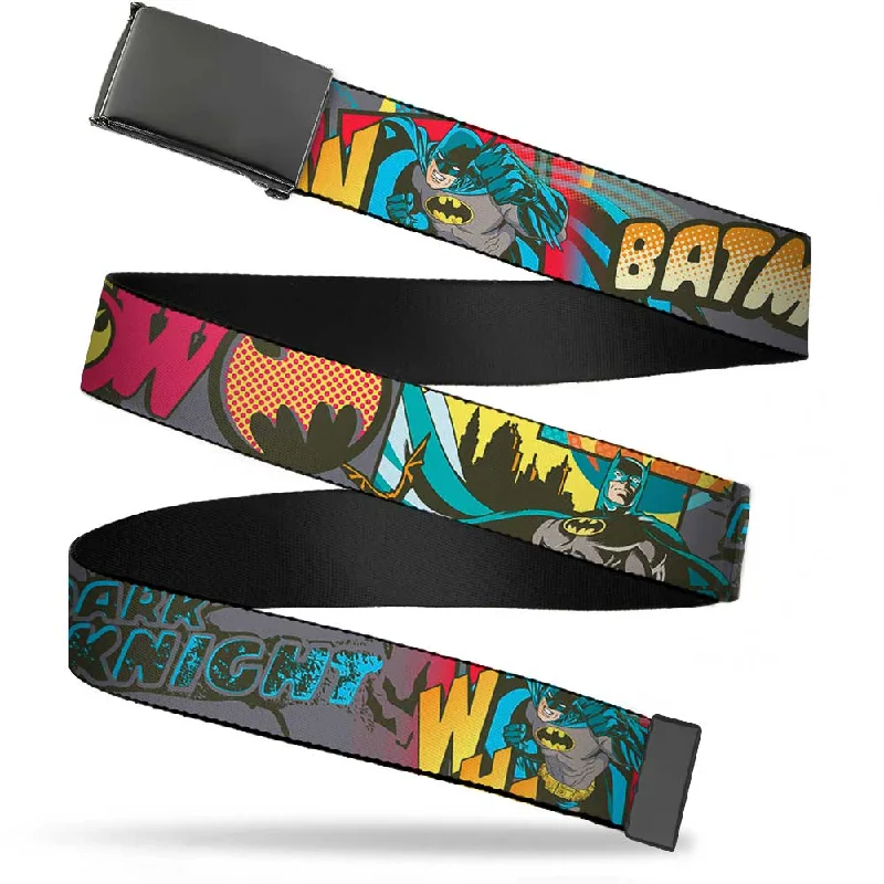 Web Belt Blank Black Buckle - Batman Dark Knight Webbing