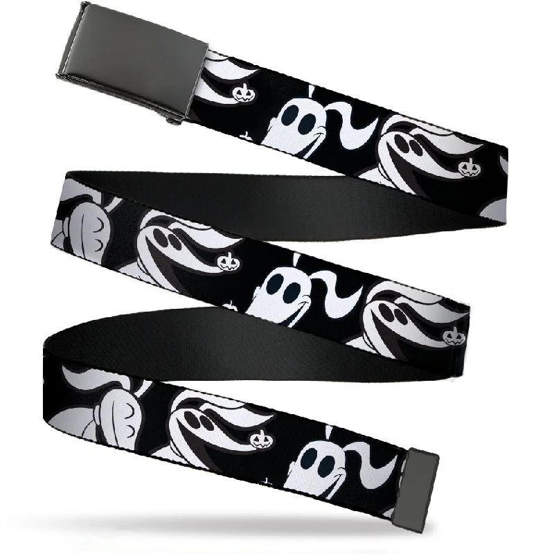 Web Belt Blank Black Buckle - Nightmare Before Christmas Zero Expressions Black/White Webbing