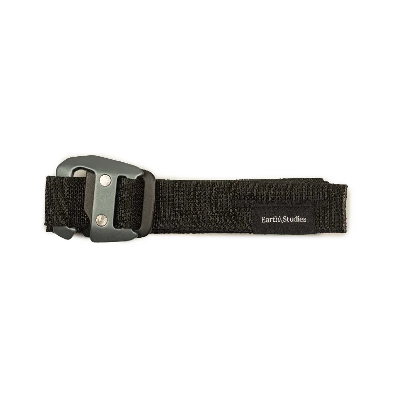 Webbing belt in carbon black nylon (restock)